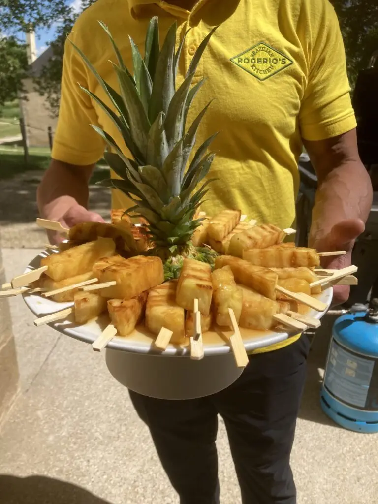Grilled amaretto pineapple